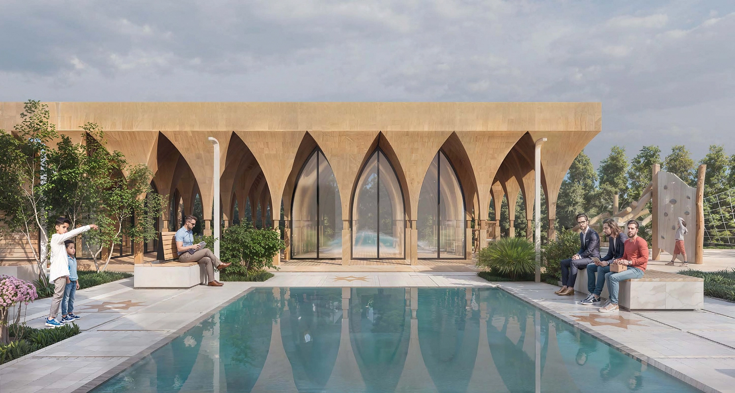 Пример освоения территории на основе Мечети в с. Экажево Назрановского района, на перекрестке улиц Московской и Джабагиева © ДОМ.РФ