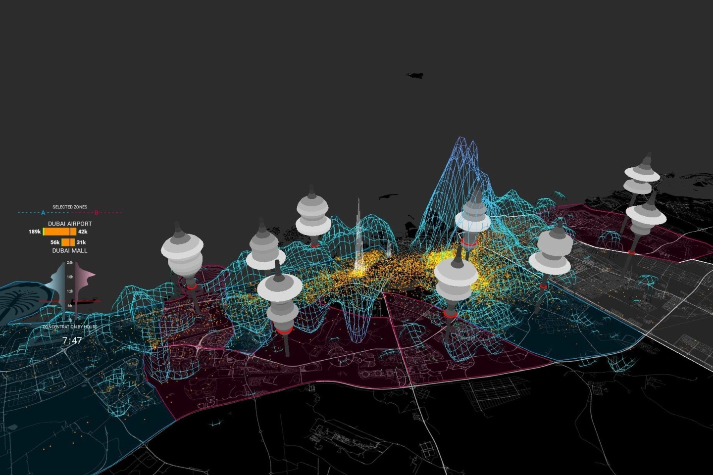 Визуализация городской структуры и потоков передвижения в цифровом формате